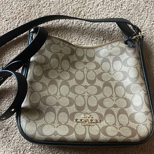 BRAND NEW coach black/khaki Signature Ellie File bag